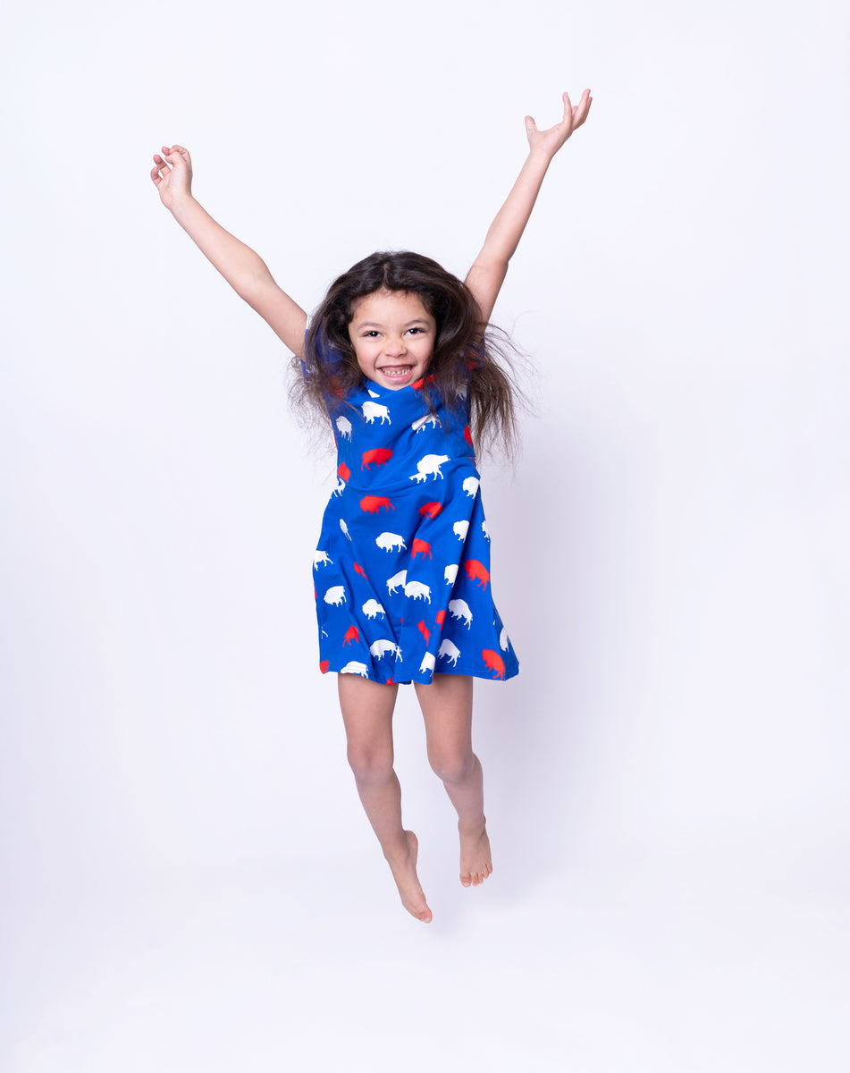 Kid's Red and Blue Buffalo Dress – Buffalo Seamery