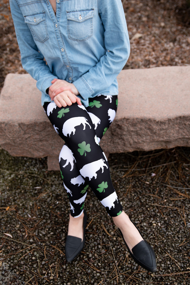 Cozy Red and Blue Buffalo Leggings