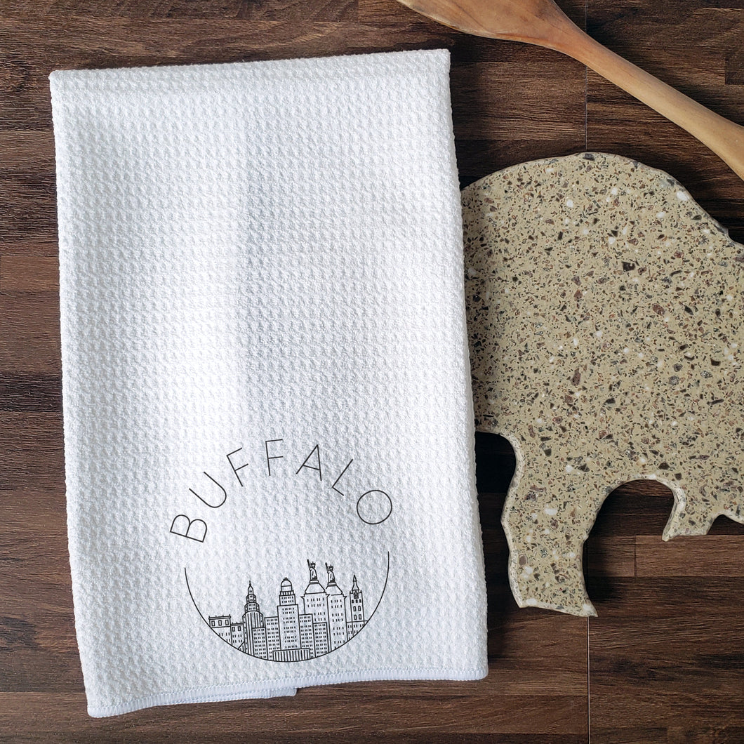 Buffalo Line Art Towel