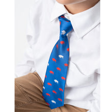 Load image into Gallery viewer, Kids Blue and Red Buffalo Bow Tie or Neck Tie
