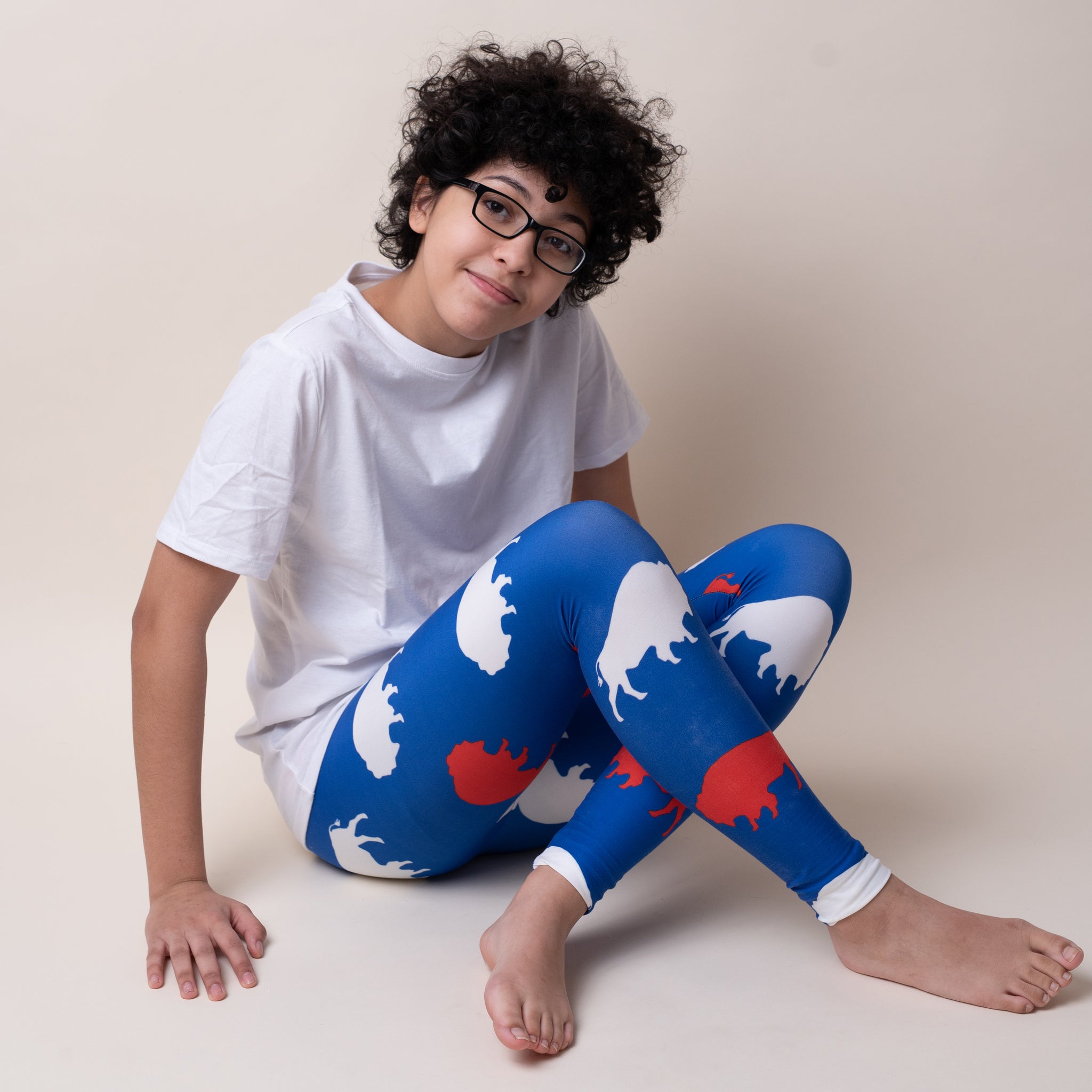 Kid's Red and Blue Buffalo Leggings – Buffalo Seamery